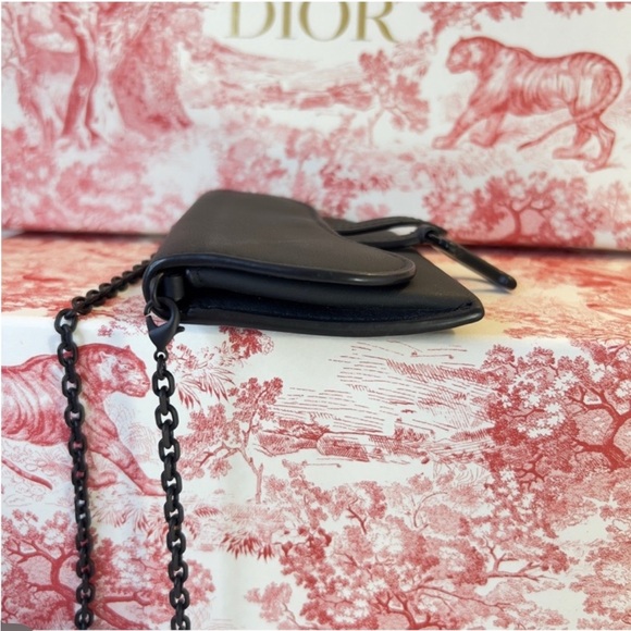 NWOT RARE Dior Ultra Matte Black Nano Saddle Bag with COA - Picture 3 of 8
